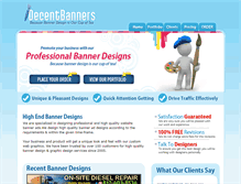 Tablet Screenshot of decentbanners.com